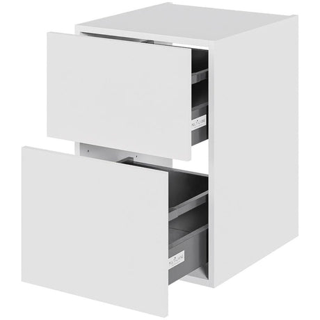 Multi-Living Bad skuffeskab 40 cm med 2 skuffer - fuldudtræk i Hvid malet front 04