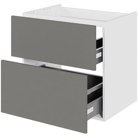 Multi-Living Bad vaskeskab i Cibo Grigio 128 H: 57,6 cm D: 44,5 cm - Fuldudtræk/softluk - Bredde: 60 cm