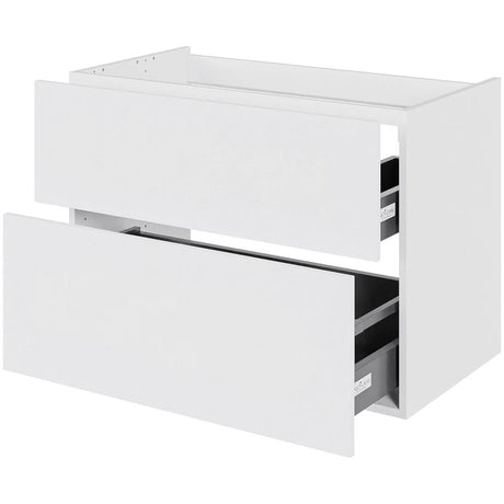 Multi-Living Bad vaskeskab 80 cm med 2 skuffer og fuldudtræk - Hvid malet front 04
