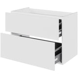 Multi-Living Bad skuffeskab 60 cm med 2 skuffer - fuldudtræk i Hvid malet front 04