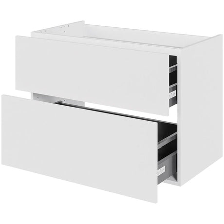 Multi-Living Bad skuffeskab 80 cm med 2 skuffer - fuldudtræk i Hvid malet front 04