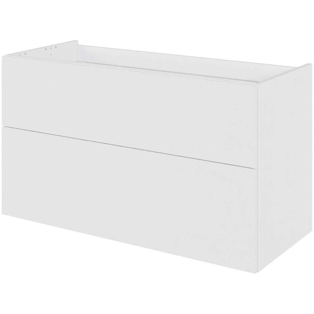 Multi-Living Bad vaskeskab 100 cm med 2 skuffer og fuldudtræk - Hvid malet front 04