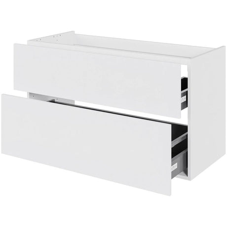 Multi-Living Bad vaskeskab 120 cm med 2 skuffer og fuldudtræk - Hvid malet front 04