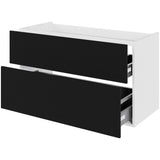 Multi-Living Bad vaskeskab i Cibo Nero H: 57,6 cm D: 44,5 cm - Fuldudtræk/softluk - Bredde: 120 cm