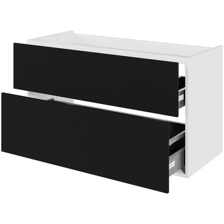 Multi-Living Bad vaskeskab i Cibo Nero H: 57,6 cm D: 44,5 cm - Fuldudtræk/softluk - Bredde: 120 cm