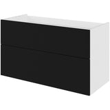 Multi-Living Bad vaskeskab i Cibo Nero H: 57,6 cm D: 44,5 cm - Fuldudtræk/softluk - Bredde: 120 cm