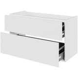 Multi-Living Bad skuffeskab 100 cm med 2 skuffer - fuldudtræk i Hvid malet front 04