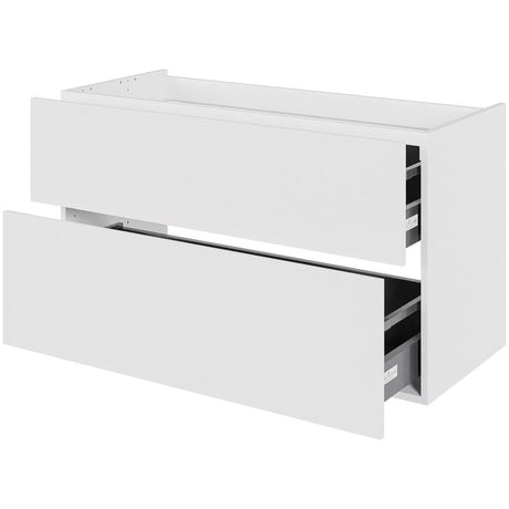 Multi-Living Bad skuffeskab 120 cm med 2 skuffer - fuldudtræk i Hvid malet front 04
