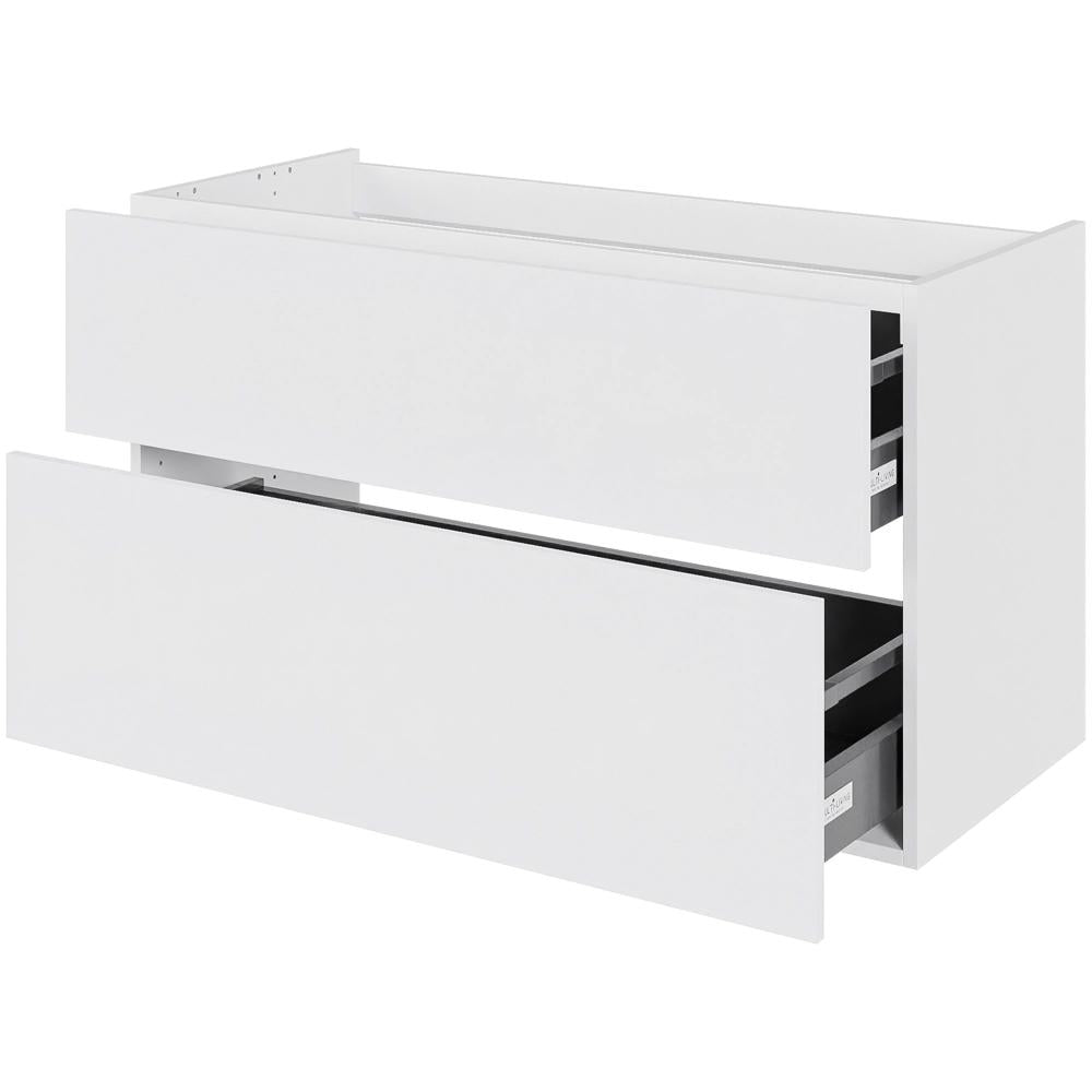 Multi-Living Bad skuffeskab i Hvid Front H: 57,6 cm D: 44,5 cm med metalforsag i bredde: 100 cm