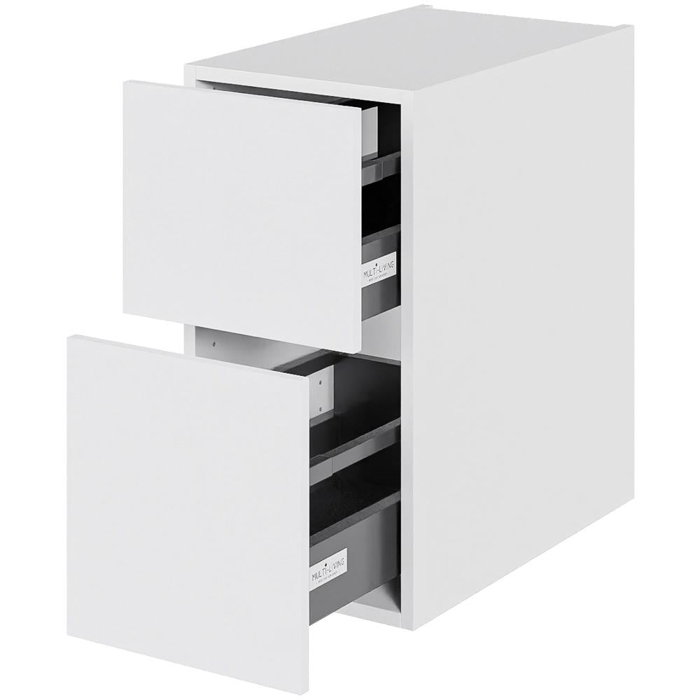 Multi-Living Bad skuffeskab i Hvid Front H: 57,6 cm D: 51 cm med metalforsag i bredde: 30 cm