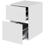 Multi-Living Bad skuffeskab 40 cm med 2 skuffer Dybde 51cm - fuldudtræk Malet Hvid Front