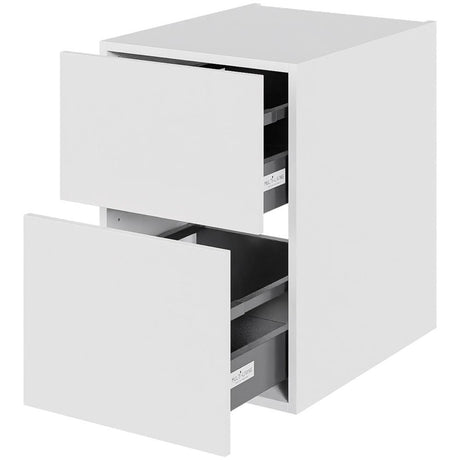 Multi-Living Bad skuffeskab 40 cm med 2 skuffer Dybde 51cm - fuldudtræk Malet Hvid Front