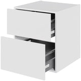 Multi-Living Bad skuffeskab 50 cm med 2 skuffer Dybde 51cm - fuldudtræk Malet Hvid Front