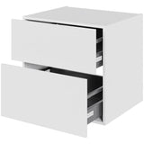 Multi-Living Bad skuffeskab 60 cm med 2 skuffer Dybde 51cm - fuldudtræk Malet Hvid Front