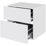 Multi-Living Bad skuffeskab i Hvid Front H: 57,6 cm D: 51 cm med metalforsag i bredde: 60 cm