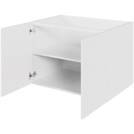 Multi-Living Bad hyldeskab i Bredde: 80 cm og dybde 51cm Malet Hvid Front med 2 låger