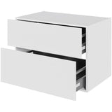 Multi-Living Bad skuffeskab 80 cm med 2 skuffer Dybde 51cm - fuldudtræk Malet Hvid Front