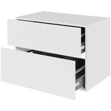 Multi-Living Bad skuffeskab i Hvid Front H: 57,6 cm D: 51 cm med metalforsag i bredde: 80 cm