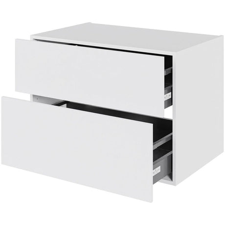 Multi-Living Bad skuffeskab i Hvid Front H: 57,6 cm D: 51 cm med metalforsag i bredde: 80 cm