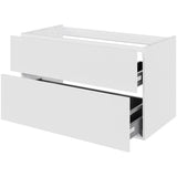 Multi-Living Bad vaskeskab Malet Hvid Front  H: 57,6 cm D: 51,0 cm - Udskæring til afløb - Bredde: 100  cm