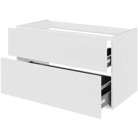 Multi-Living Bad vaskeskab Malet Hvid Front  H: 57,6 cm D: 51,0 cm - Udskæring til afløb - Bredde: 100  cm