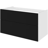 Multi-Living Bad vaskeskab i Cibo Nero H: 57,6 cm D: 51,0 cm - Udskæring til afløb - Bredde: 120 cm