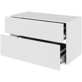 Multi-Living Bad skuffeskab 100 cm med 2 skuffer Dybde 51cm - fuldudtræk Malet Hvid Front