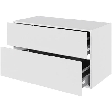 Multi-Living Bad skuffeskab 100 cm med 2 skuffer Dybde 51cm - fuldudtræk Malet Hvid Front