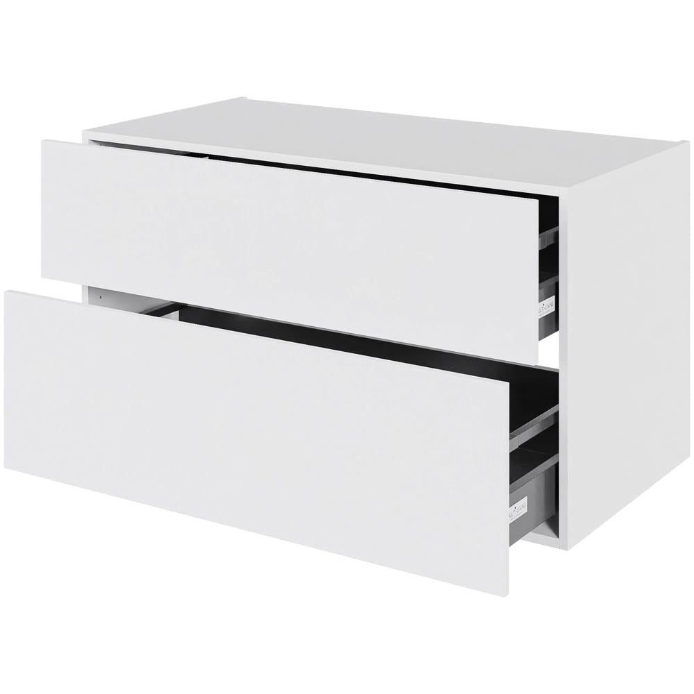 Multi-Living Bad skuffeskab i Hvid Front H: 57,6 cm D: 51 cm med metalforsag i bredde: 100 cm