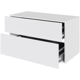 Multi-Living Bad skuffeskab i Hvid Front H: 57,6 cm D: 51 cm med metalforsag i bredde: 100 cm