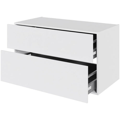 Multi-Living Bad skuffeskab i Hvid Front H: 57,6 cm D: 51 cm med metalforsag i bredde: 100 cm