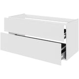 Multi-Living Bad vaskeskab Malet Hvid Front  H: 57,6 cm D: 51,0 cm - Udskæring til afløb - Bredde: 120 cm