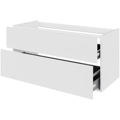 Multi-Living Bad vaskeskab Malet Hvid Front  H: 57,6 cm D: 51,0 cm - Udskæring til afløb - Bredde: 120 cm