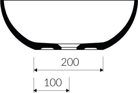 Bolzano vask i Hvid blank