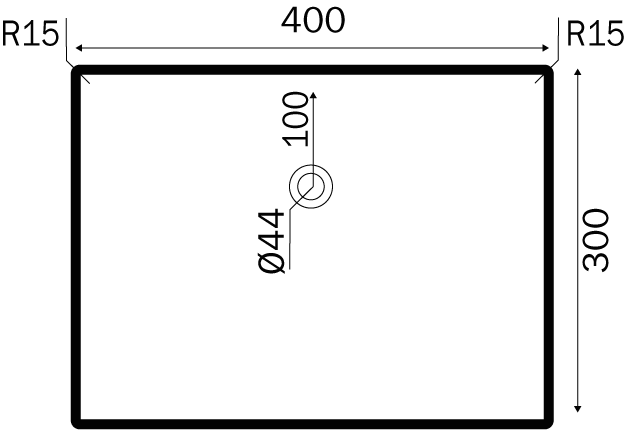 Betonex Colombo vask Mat dybde 48 cm Bredde 52 cm