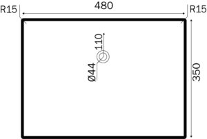 Betonex Colombo vask Mat dybde 60 cm