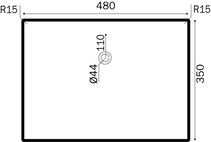 Betonex Colombo vask Mat dybde 54,5 cm