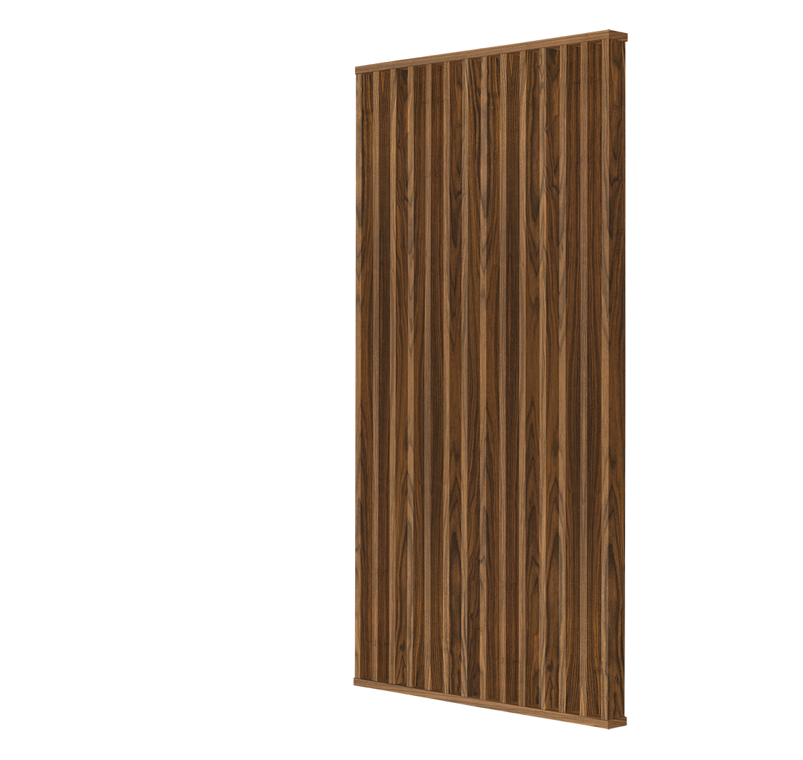 I-Wood DivideWall i sort kerne i klar olie - vælg mellem forskellige mål fra bredde 740 mm til 2540 mm - højde 3040 mm