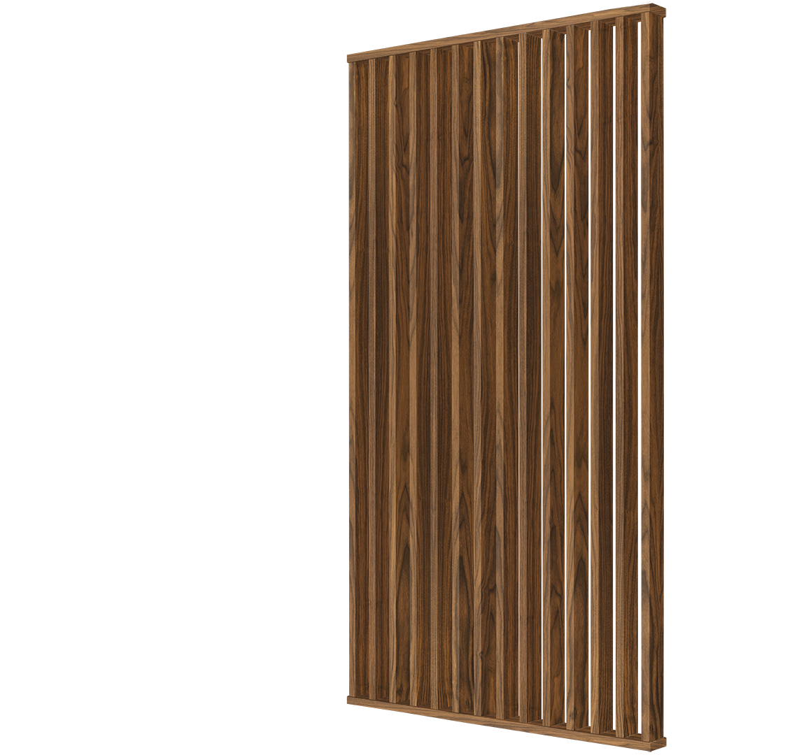 I-Wood DivideWall i sort kerne i klar olie - vælg mellem forskellige mål fra bredde 740 mm til 2540 mm - højde 3040 mm