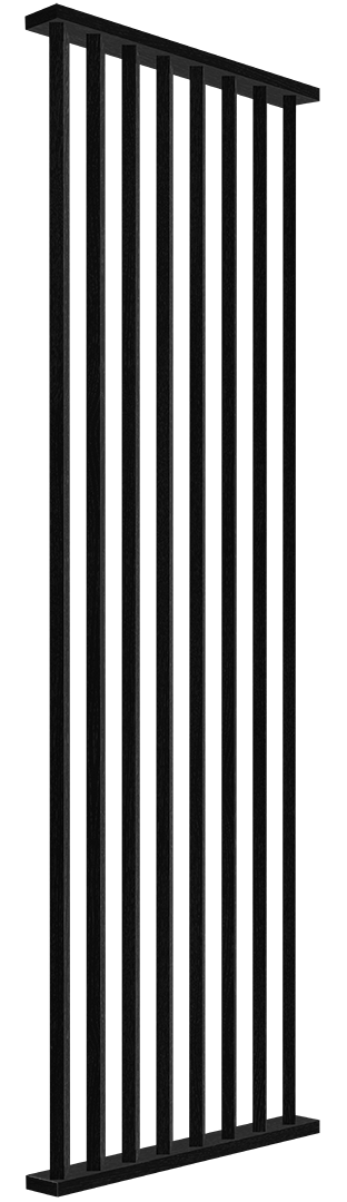 I-Wood DivideWall i sort kerne i sort malet - vælg mellem forskellige mål fra bredde 810 mm til 2610 mm - højde 3040 mm