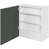 Multi-Living Køkken emhættereol i Cibo Verde 120 H: 70,4 cm D: 32,0 cm B: 60 cm - med 2 hylder, fast bund og låge