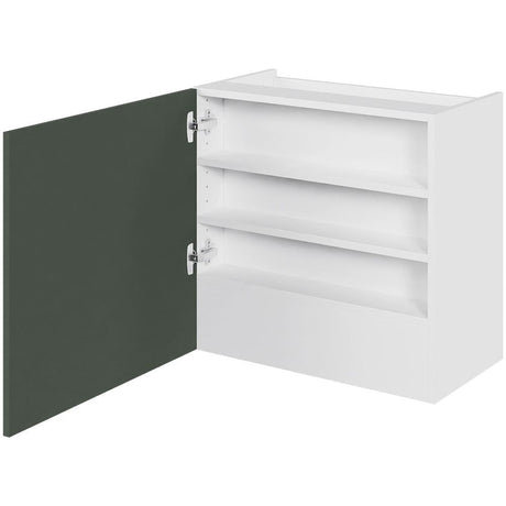 Multi-Living Køkken lavt emhætteskab i Cibo Verde 120 H: 57,6 cm D: 32,0 cm B: 60 cm - med 2 hylder og låge