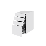 Multi-Living Køkken skuffeskab i Hvid Front H: 70,4 cm D: 60,0 cm - 4 skuffer fuldtudtræk og softluk - Bredde: 40 cm