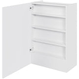 Multi-Living Køkken emhættereol i Hvid Front højt overskab H: 89,6 cm D: 34,0 cm med 1 låge inklusiv 3 hylder og fast bund - Bredde: 60 cm