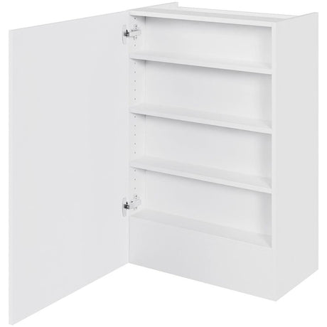 Multi-Living Køkken emhættereol i Hvid Front højt overskab H: 89,6 cm D: 34,0 cm med 1 låge inklusiv 3 hylder og fast bund - Bredde: 60 cm