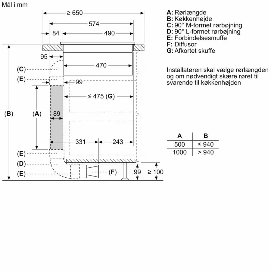 Induktionskogeplade med indbygget emfang 80 cm - Siemens iQ700 - EX877NX68E - overflademontering med ramme