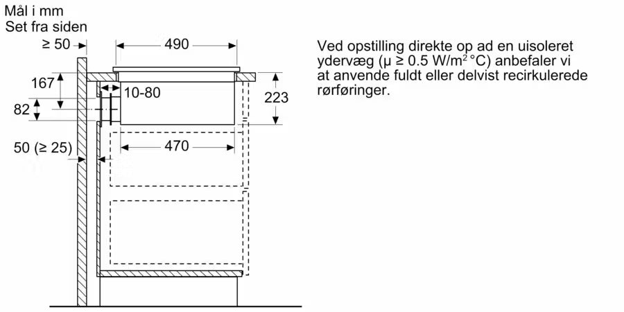 Induktionskogeplade med indbygget emfang 80 cm - Siemens iQ700 - EX877NX68E - overflademontering med ramme