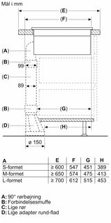 Induktionskogeplade med indbygget emfang 80 cm - Siemens iQ700 - EX877NX68E - overflademontering med ramme