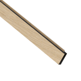 I-Wood FinUni® Afslutningsliste – 17 x 55 × 2780 mm / Sort kerne - vælg forskellige farver