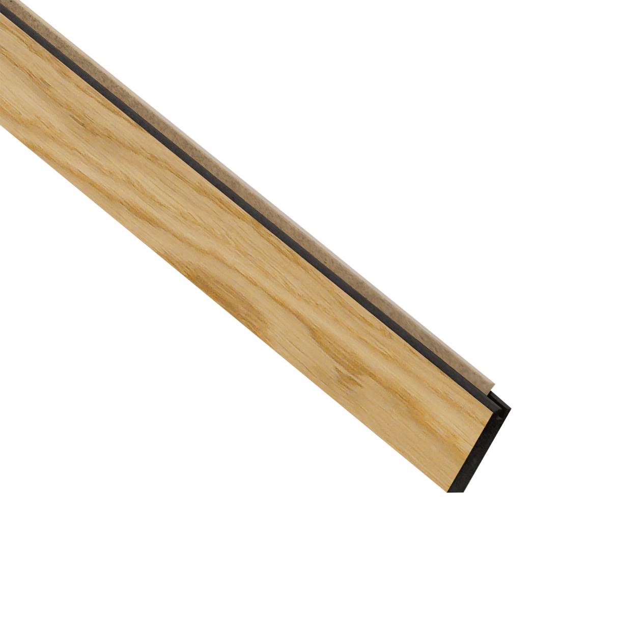 I-Wood FinUni® Afslutningsliste – 17 x 55 × 2780 mm / Sort kerne - vælg forskellige farver